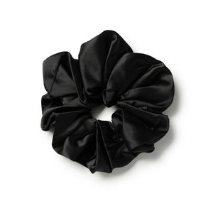 Black Satin Scrunchie for Girls
