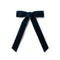 Halo Luxe Rosette Velvet Long Tail Clip - Navy