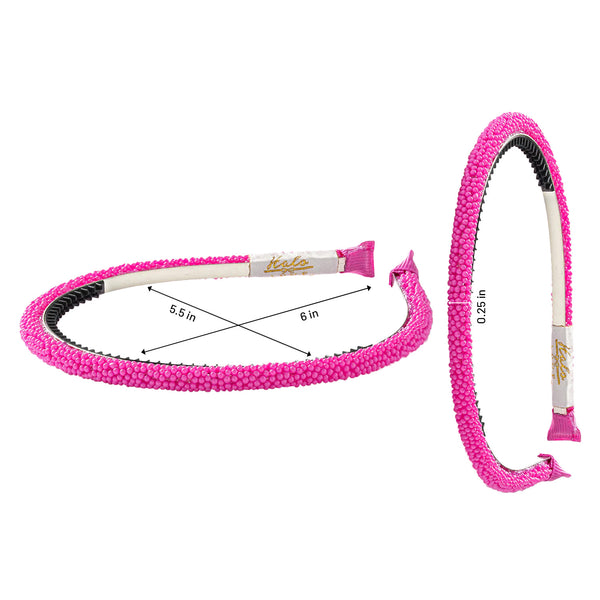 Halo Luxe Sprinkle Pearl Headband - Hot Pink