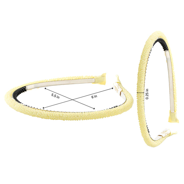 Halo Luxe Sprinkle Pearl Headband - Lemon