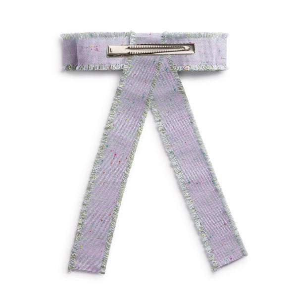 Halo Luxe Sweetie Linen Fringe Bow Clip - Lavender