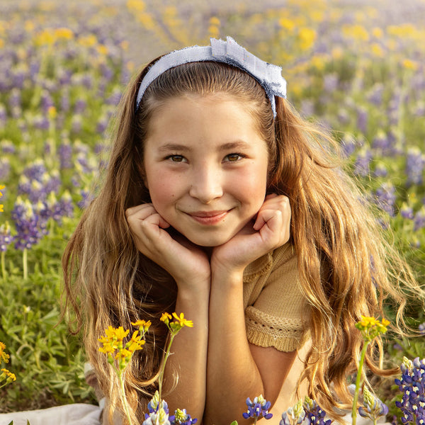 Halo Luxe Sweetie Linen Fringe Headband - Lavender