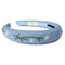 Halo Luxe Felicity Summer Soiree Linen Floral Embroidered Headband - Light Blue / White