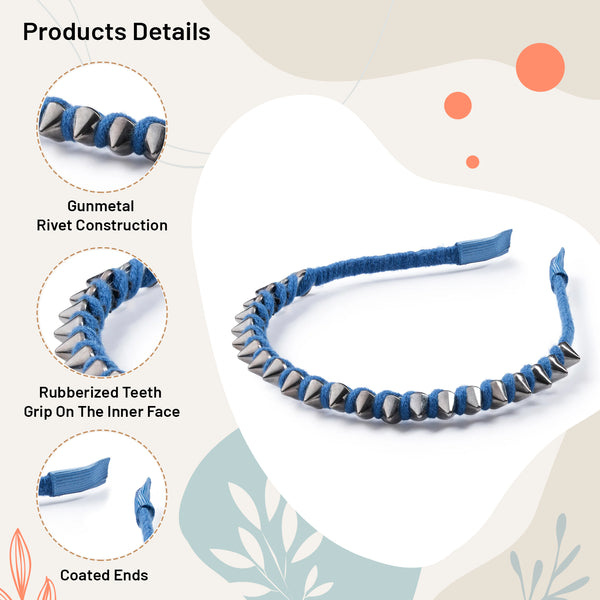 Halo Luxe Hazel Knit Rivet Headband - Royal
