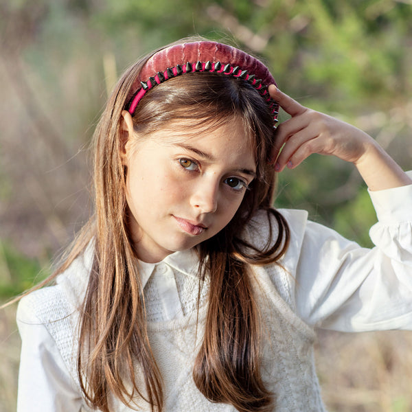 Halo Luxe Hazel Knit Rivet Headband - Strawberry