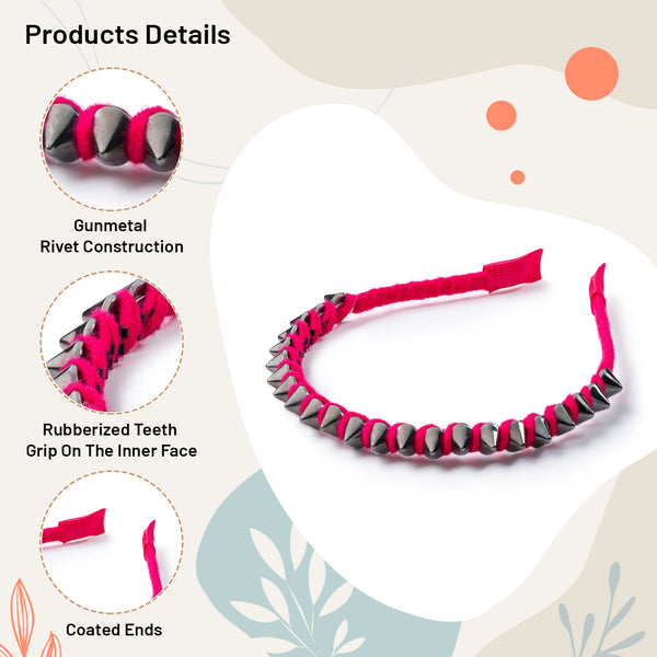 Halo Luxe Hazel Knit Rivet Headband - Strawberry