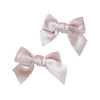 Halo Luxe Heirloom Velvet Sateen Double Clip Set - Ballet Slipper Pink