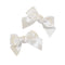 Halo Luxe Heirloom Velvet Sateen Double Clip Set - Ivory