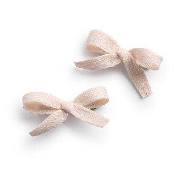Halo Luxe Hopscotch Twill Double Clip Set - Pastel Pink