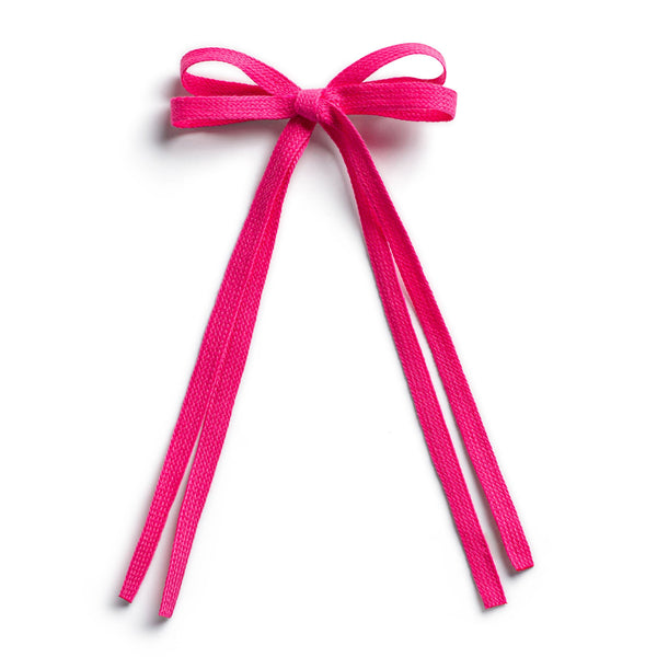 Halo Luxe Hopscotch Twill Long Tail Clip - Hot Pink