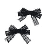 Halo Luxe Ivy Scalloped Lace Double Clip Set - Black