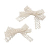 Halo Luxe Ivy Scalloped Lace Double Clip Set - Ivory