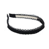 Halo Luxe Ivy Scalloped Lace Headband - Navy