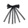 Halo Luxe Ivy Scalloped Lace Longtail Clip - Black