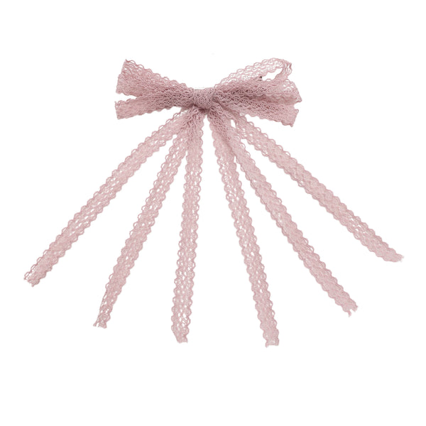 Halo Luxe Ivy Scalloped Lace Longtail Clip - Mauve