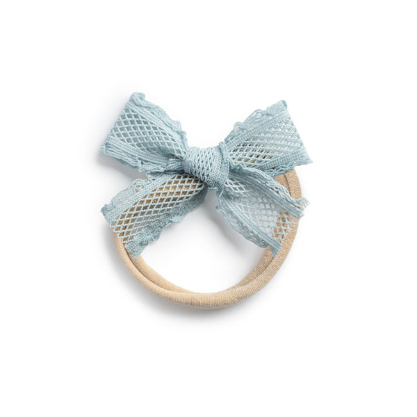 Halo Luxe Mae Lattice Lace Baby Headband - Blue