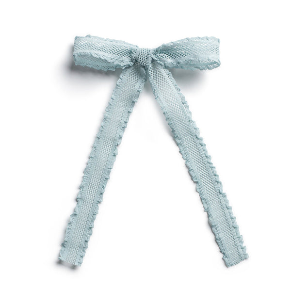 Halo Luxe Mae Lattice Lace Long Tail Clip -  Blue