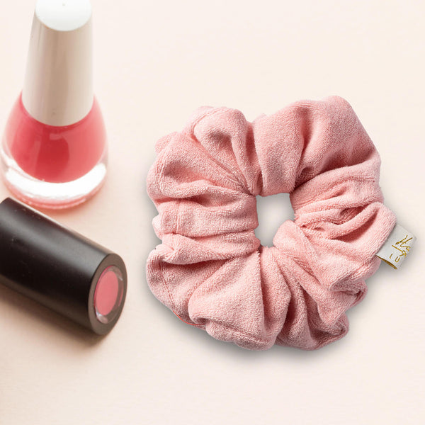 Halo Luxe Terry Scrunchie - Pink
