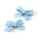 Halo Luxe Esmae Lace Trimmed Linen Double Clip Set - Light Blue
