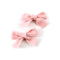 Halo Luxe Esmae Lace Trimmed Linen Double Clip Set - Light Pink