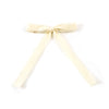 Halo Luxe Esmae Lace Trimmed Linen Bow Hair Clip - Ivory