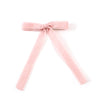 Halo Luxe Esmae Lace Trimmed Linen Bow Hair Clip - Light Pink