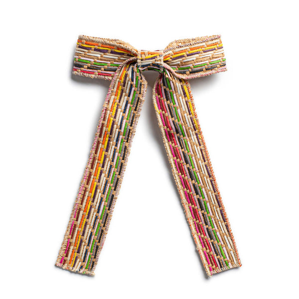 Halo Luxe Tabitha Luxe Linen Long Tail Clip - MultiColor