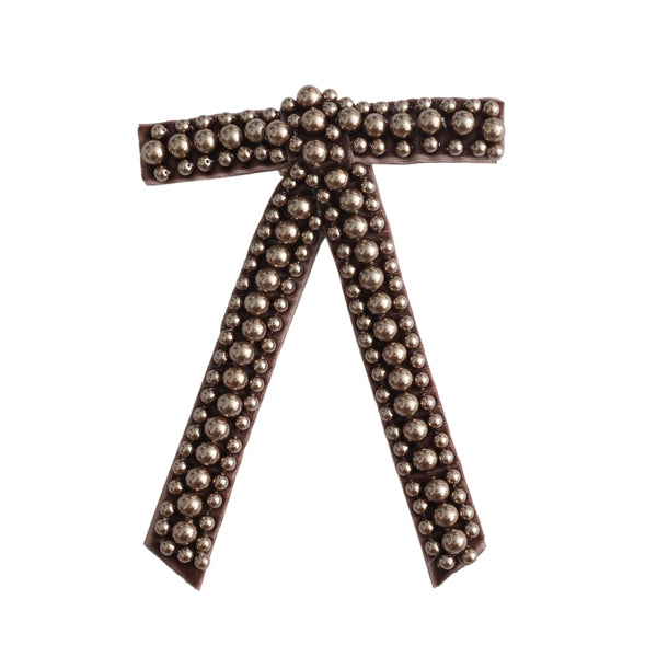 Halo Luxe Melody Pearl Cluster Longtail Clip - Champagne Gold