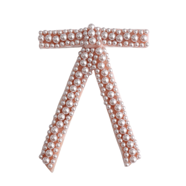 Halo Luxe Melody Pearl Cluster Longtail Clip - Ballet Slipper Pink