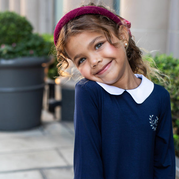 Halo Luxe Mia Corduroy Signature Bow Logo Headband - Ruby
