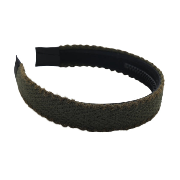 Halo Luxe Millie Textured Scalloped Edge Woolen Headband - Olive