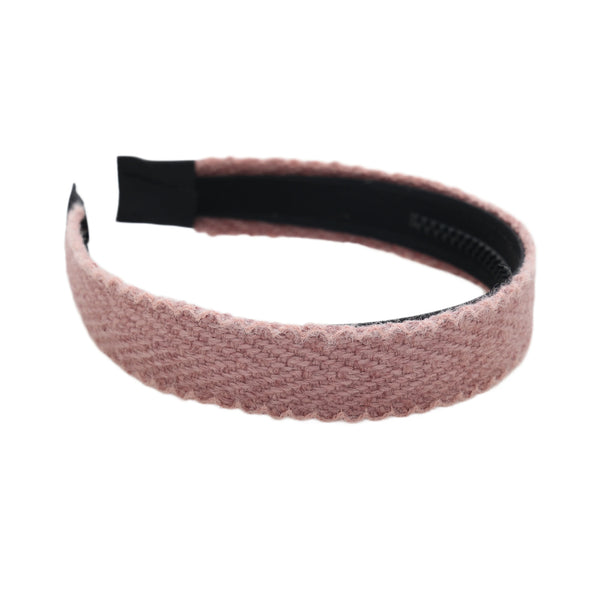 Halo Luxe Millie Textured Scalloped Edge Woolen Headband - Mauve