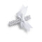 Halo Luxe Molly Double Strand Pearl Grosgrain Bow Clip - White