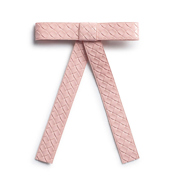 Halo Luxe Poppy Braided Woven Patent Clip - Pastel Pink
