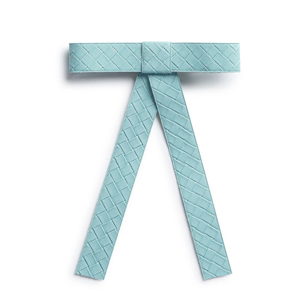 Halo Luxe Poppy Braided Woven Patent Clip - Powder Blue