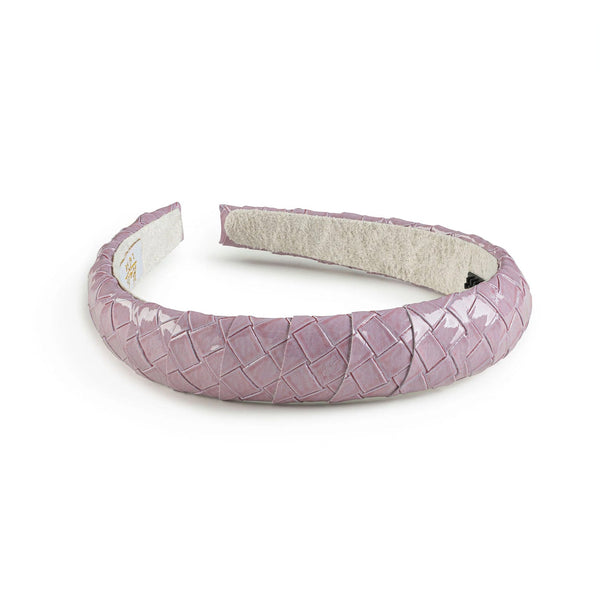 Halo Luxe Poppy Braided Woven Patent Headband - Lavender
