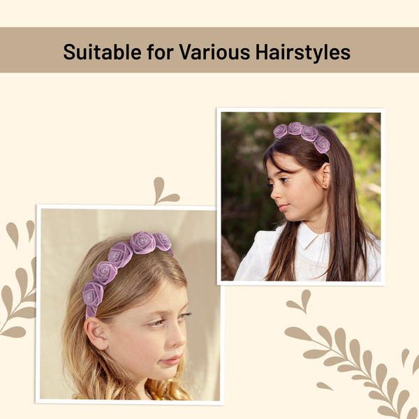 Halo Luxe Rosette Velvet Headband - Lavender