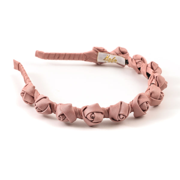Halo Luxe Darla Rose Satin Headband - Mauve
