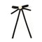 Halo Luxe Darla Rose Satin  Bow Hair Clip - Black / Ivory