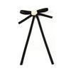Halo Luxe Darla Rose Satin  Bow Hair Clip - Black / Ivory