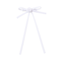 Halo Luxe Darla Rose Satin Bow Hair Clip - White