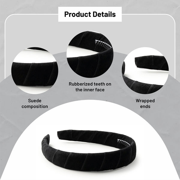 Halo Luxe Scarlett Suede Headband - Black
