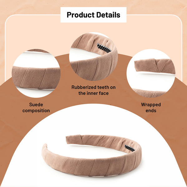 Halo Luxe Scarlett Suede Headband - Tan