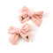Halo Luxe Felicity Summer Soiree Linen Floral Embroidered Double Clip Set - Pink / White