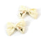 Halo Luxe Felicity Summer Soiree Linen Floral Embroidered Double Clip Set - Ivory / Beige