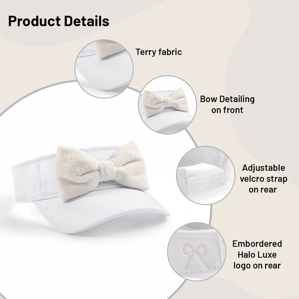 Halo Luxe Terry Visor - Pearl