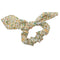 Halo Luxe Lilly Floral Print Bow Scrunchie Tan