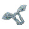 Halo Luxe Lilly Floral Print Bow Scrunchie Blue