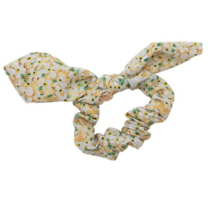 Lilly Floral Print Bow Scrunchie Tan - Halo Luxe
