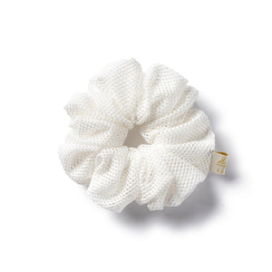 Alice mesh scrunchie white - Halo Luxe